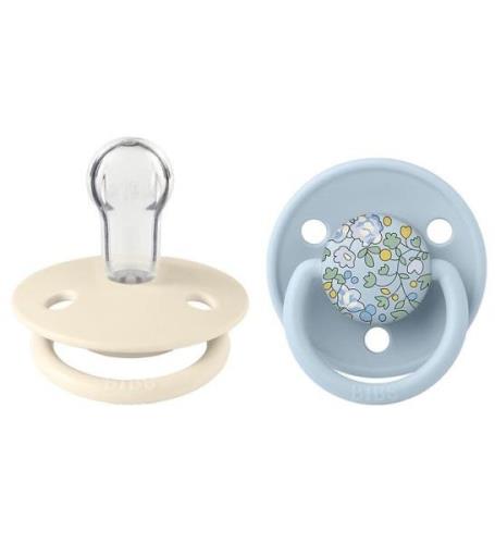 BIBS X Liberty De Lux Nappar - 2-pack - Rund - Eloise/Baby Blue