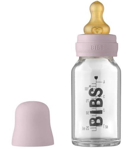 BIBS Nappflaska - Glas - Slow Flow - 110 ml - Naturgummi - Tofs