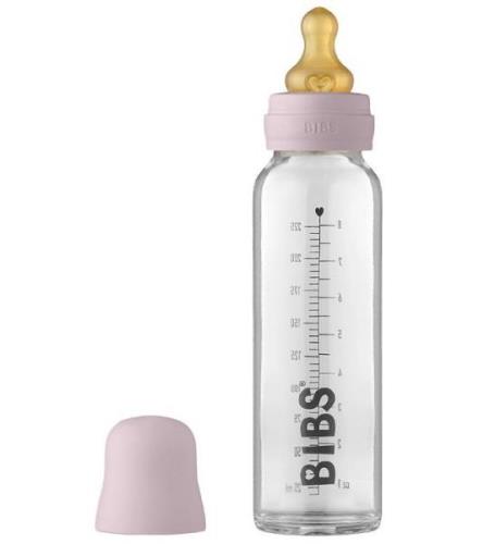 BIBS Nappflaska - Glas - 225 ml - Naturgummi - Dusky Lilac