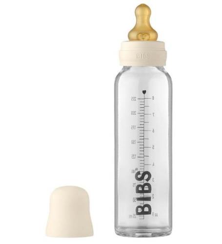 BIBS Nappflaska - Glas - Slow Flow - 225 ml - Naturgummi - Ivor