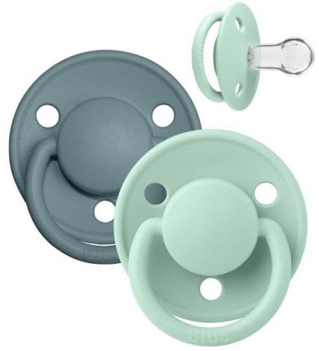 BIBS De Lux Nappar - 2-pack - Rund - Nordic Mint/Island Sea