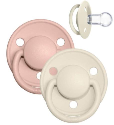 BIBS De Lux Nappar - Onesize - 2-pack - Rund - Ivory/Blush