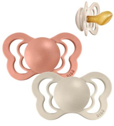 BIBS Couture Nappar - Stl. 2 - 2-pack - Anatomisk - Vanilla/Peac