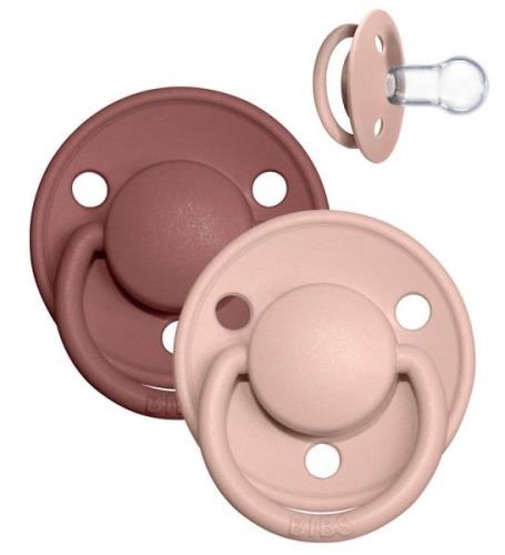 BIBS De Lux Nappar - 2-pack - Rund - Woodchuck/Blush