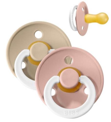 BIBS Colour Lysande nappar - Stl. 2 - 2-pack - Rund - Blush/Vani