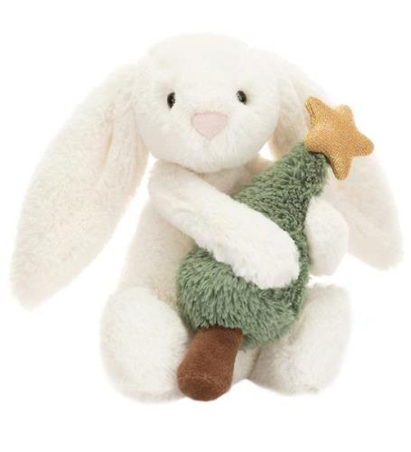 Jellycat Gosedjur - 18x9 cm - Bashful Bunny med julgran