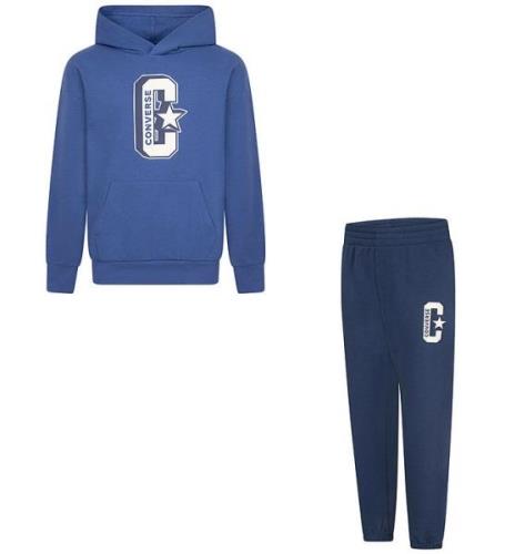 Converse Sweatset - Hoodie/Byxor - Marinblå/Cupid Blue