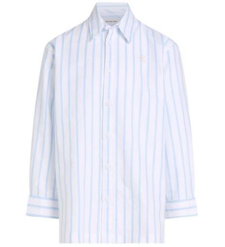 Calvin Klein Skjorta - Striped Oxford - White/Blue Stripe