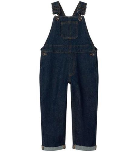 Name It Hängselbyxor - NmnRocco - Dark Blue Denim/Otvättad