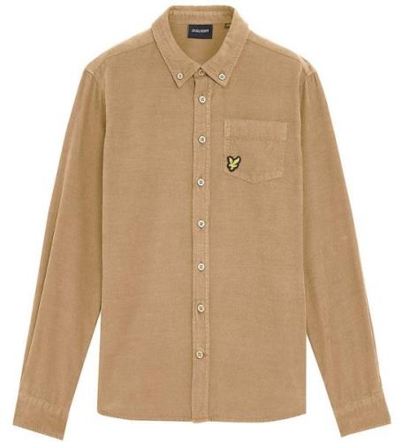 Lyle & Scott Skjorta - Manchester - Nålsnöre - Sand Storm