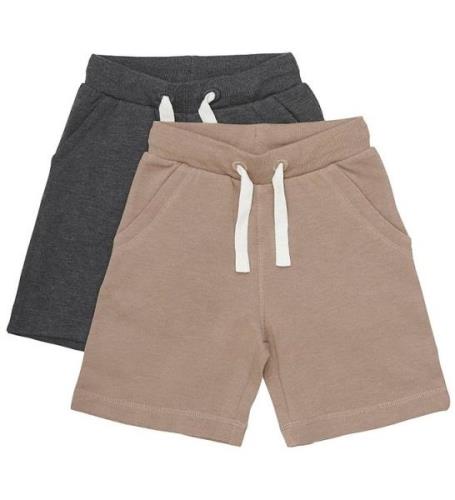 Minymo Sweatshorts - 2-pack - Fossil