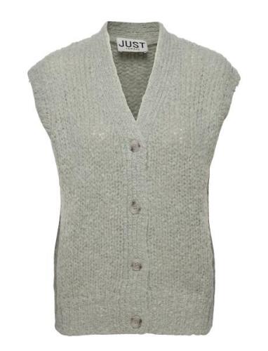 Erida Knit Vest Grey Just Female