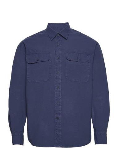 Jeremy Relaxed Shirt Blue Morris