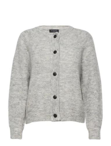 Slflulu Ls Knit Short Cardigan B Noos Grey Selected Femme