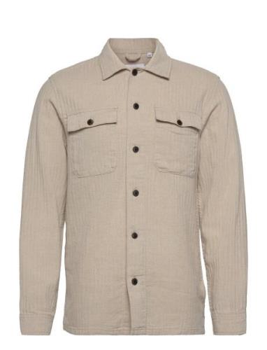 Cotton Linen Overshirt L/S Grey Lindbergh