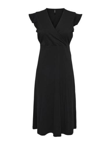 Onlmay S/L Wrap Midi Dress Box Jrs Black ONLY