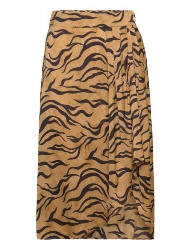 Printed Midi Recycled Polyester Wrap Skirt Patterned Scotch & Soda