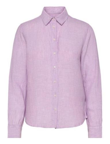 Reg Linen Chambray Shirt Purple GANT