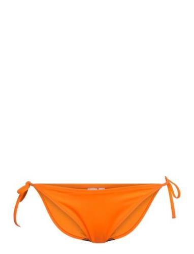 String Side Tie Cheeky Bikini Orange Calvin Klein