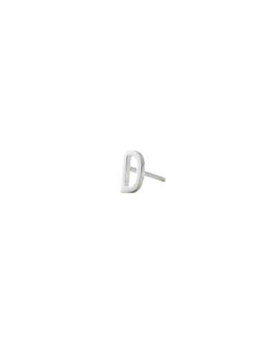 Earring Studs Archetypes, Silver, A-Z Silver Design Letters