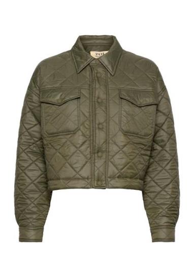 Water-Repellant Cropped Quilted Jacket Green Polo Ralph Lauren