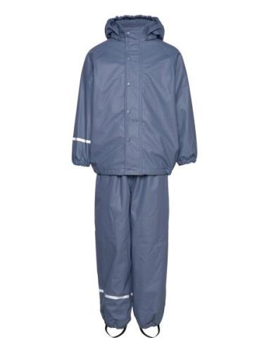 Rainwear Set -Solid, W.fleece Blue CeLaVi