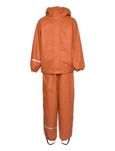 Rainwear Set -Solid, W.fleece Orange CeLaVi