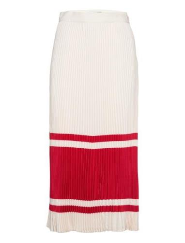 D2. Stripe Pleated Skirt Cream GANT
