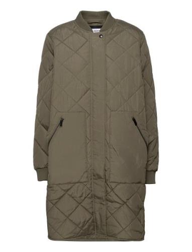 Slfnatalia Quilted Coatoozt Green Selected Femme