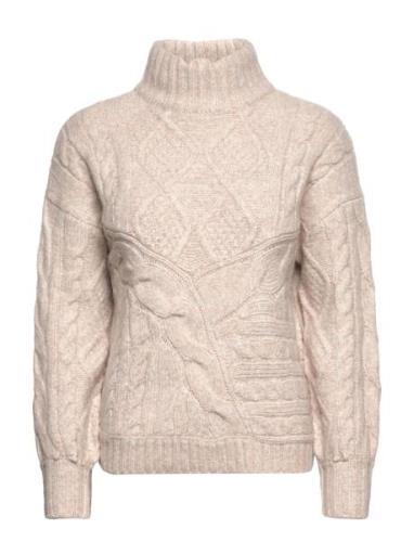 Umay Knit Pullover Beige A-View