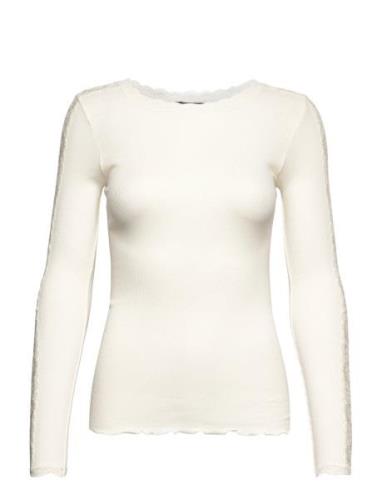 Organic T-Shirt W/ Lace1 White Rosemunde