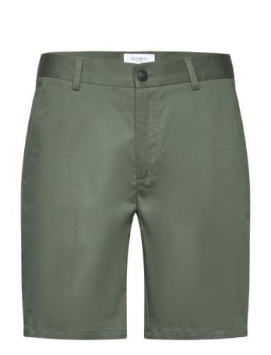 Como Reg Cotton-Linen Shorts Green Les Deux