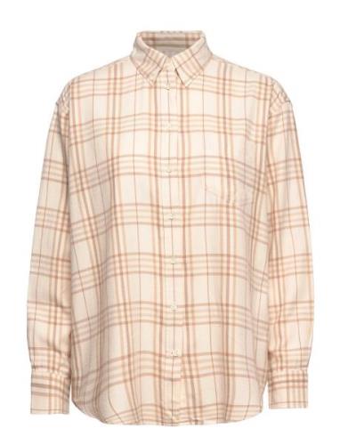 D2. Relaxed Check Flannel Shirt Patterned GANT
