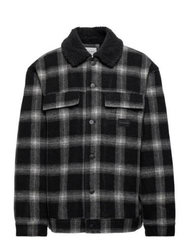 Check Sherpa Trucker Jacket Black Calvin Klein Jeans