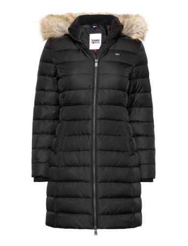 Tjw Essential Hooded Down Coat Black Tommy Jeans