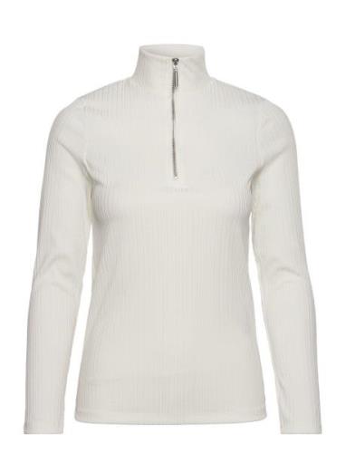 Slfjinaline Zipper Ls Long Top W White Selected Femme