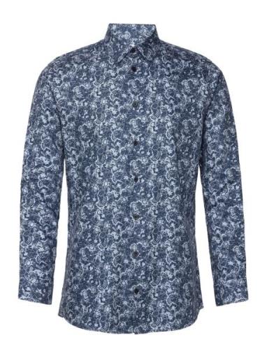 Slhslim-Ethan Shirt Ls Aop Noos Blue Selected Homme