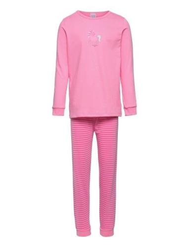 Girls Pyjama Long Pink Schiesser