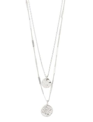 Haven 2-In-1 Coin Necklace Silver-Plated Silver Pilgrim