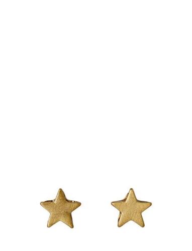 Ava Recycled Star Earrings Gold-Plated Gold Pilgrim