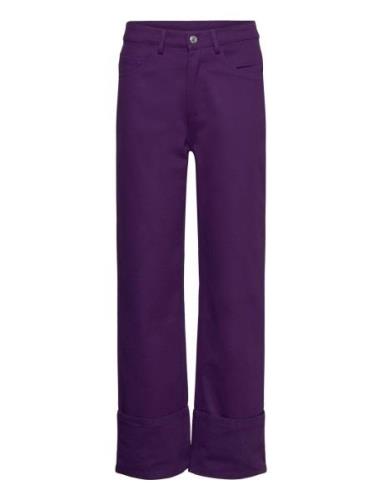 Iben Alexa Cuff Pants Purple Hosbjerg