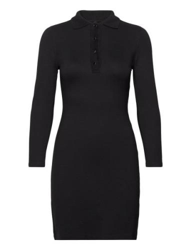 D1. Jersey Polo Dress Black GANT