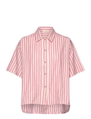 Vilde Ss Shirt Pink Basic Apparel