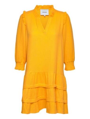 Hemma Knee Length Dress 1 Orange Minus