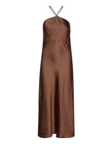 Enpapaya Sl Midi Dress 6984 Brown Envii