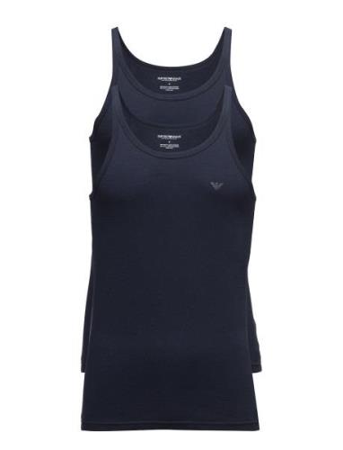 Mens Knit 2Pack Tank Blue Emporio Armani