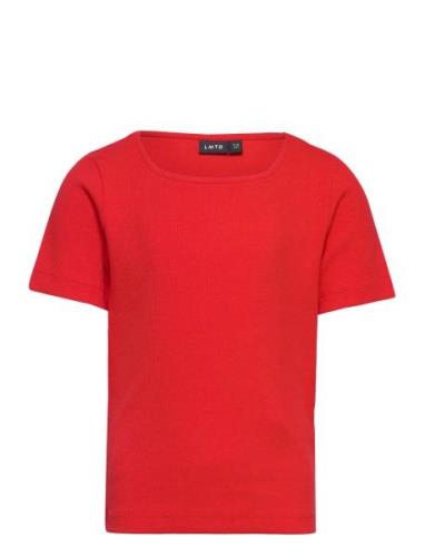 Nlfdida Ss Square Neck Top Red LMTD