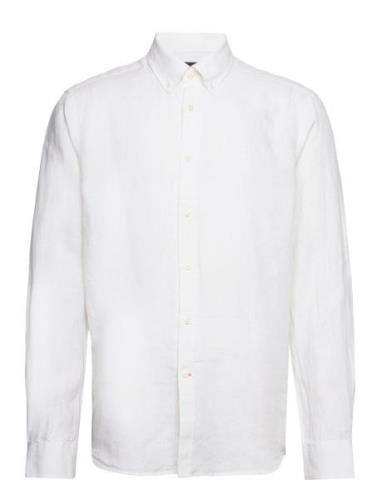 Douglas Linen Shirt-Classic Fit White Morris