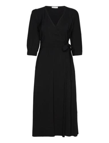 Alaca Midi Wrap Dress Black Tamaris Apparel