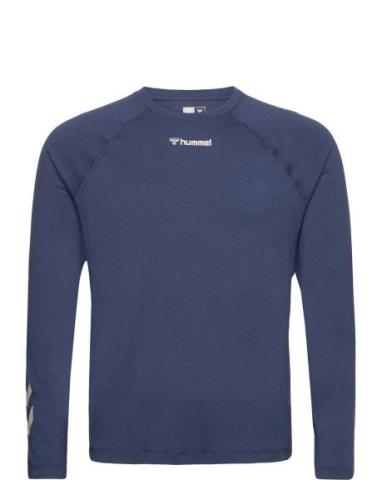 Hmlmt Laze T-Shirt L/S Blue Hummel